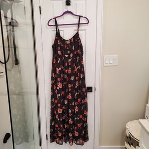 Torrid Maxi Dress Size 2 Black Floral